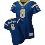Jerseys Factory Cheap Rams #8 Sam Bradford Blue Women's Field Fl