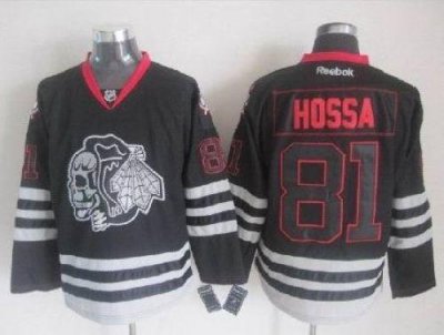 Jerseys Factory Cheap Blackhawks #81 Marian Hossa New Black Ice