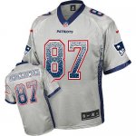 Jerseys Factory Cheap Nike Patriots #87 Rob Gronkowski Grey Men'