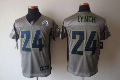 Jerseys Factory Cheap Nike Seahawks #24 Marshawn Lynch Grey Shad