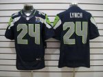 Jerseys Factory Cheap Nike Seahawks #24 Marshawn Lynch Steel Blu