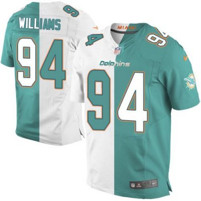 Jerseys Factory Cheap Nike Dolphins #94 Mario Williams Aqua Gree