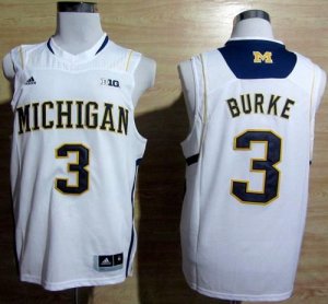 Jerseys Factory Cheap Wolverines #3 Trey Burke White Basketball