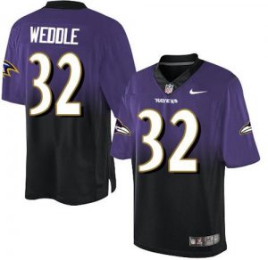 Jerseys Factory Cheap Nike Ravens #32 Eric Weddle Purple/Black M