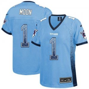 Jerseys Factory Cheap Nike Titans #1 Warren Moon Light Blue Team