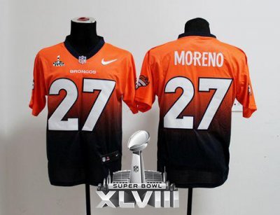 Jerseys Factory Cheap Nike Broncos #27 Knowshon Moreno Orange/Na