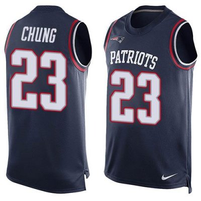 Jerseys Factory Cheap Nike Patriots #23 Patrick Chung Navy Blue