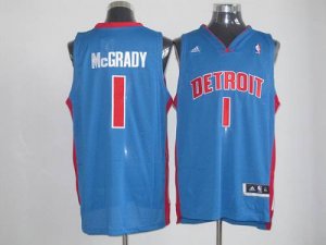 Jerseys Factory Cheap Pistons #1 Tracy McGrady Blue Stitched NBA