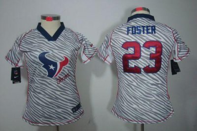 Jerseys Factory Cheap Nike Texans #23 Arian Foster Zebra Women's