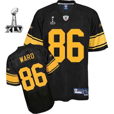 Jerseys Factory Cheap Steelers #86 Hines Ward Black With Yellow