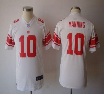 Jerseys Factory Cheap Nike Giants #10 Eli Manning White Youth NF