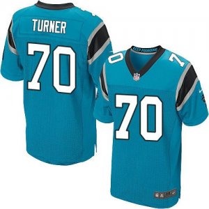 Jerseys Factory Cheap Nike Panthers #70 Trai Turner Blue Alterna