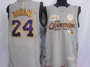 Jerseys Factory Cheap Lakers #24 Kobe Bryant Grey 2010 NBA Final