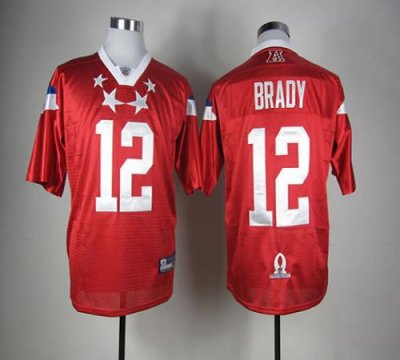 Jerseys Factory Cheap Patriots #12 Tom Brady Red 2012 Pro Bowl S