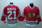 Jerseys Factory Cheap Blackhawks #21 Stan Mikita Embroidered Red