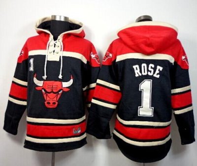 Jerseys Factory Cheap Chicago Bulls #1 Derrick Rose Black Sawyer