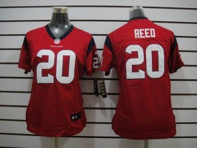 Jerseys Factory Cheap Nike Texans #20 Ed Reed Red Alternate Wome