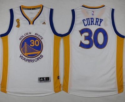 Jerseys Factory Cheap Warriors #30 Stephen Curry White Trophy Ba