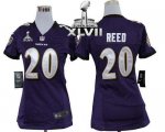 Jerseys Factory Cheap Nike Ravens #20 Ed Reed Purple Team Color