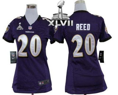 Jerseys Factory Cheap Nike Ravens #20 Ed Reed Purple Team Color