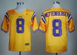Jerseys Factory Cheap LSU Tigers #8 Zach Mettenberger Gold Embro
