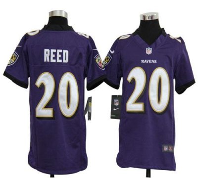 Jerseys Factory Cheap Nike Ravens #20 Ed Reed Purple Team Color