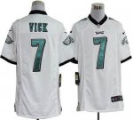 Jerseys Factory Cheap Nike Eagles #7 Michael Vick White Men's Em
