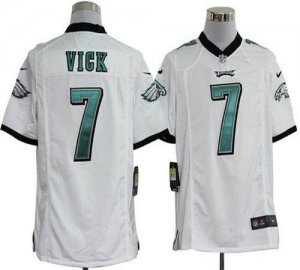 Jerseys Factory Cheap Nike Eagles #7 Michael Vick White Men's Em