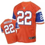 Jerseys Factory Cheap Nike Broncos #22 C.J. Anderson Orange Thro