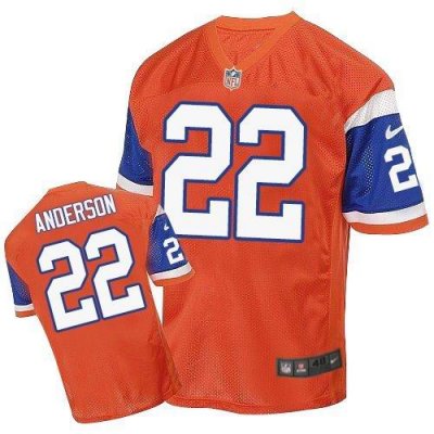 Jerseys Factory Cheap Nike Broncos #22 C.J. Anderson Orange Thro
