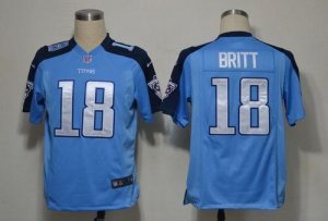 Jerseys Factory Cheap Nike Titans #18 Kenny Britt Light Blue Tea