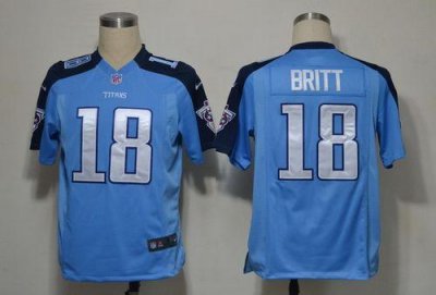 Jerseys Factory Cheap Nike Titans #18 Kenny Britt Light Blue Tea