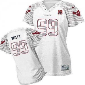 Jerseys Factory Cheap Nike Texans #99 J.J. Watt White With 10TH