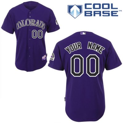 Jerseys Factory Cheap Rockies Personalized Authentic Purple Base