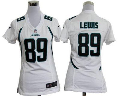 Jerseys Factory Cheap Nike Jaguars #89 Marcedes Lewis White Wome