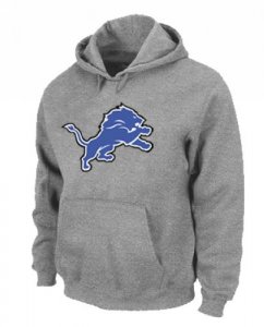 Jerseys Factory Cheap Detroit Lions Logo Pullover Hoodie Grey