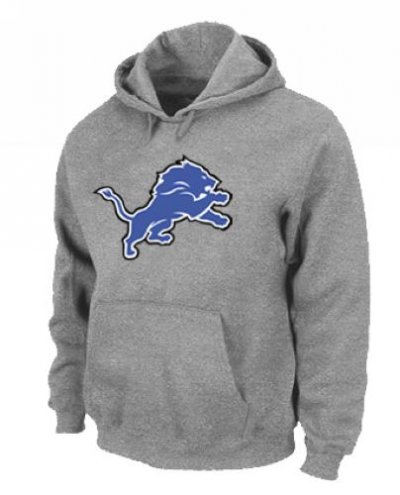 Jerseys Factory Cheap Detroit Lions Logo Pullover Hoodie Grey
