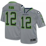 Jerseys Factory Cheap Nike Seahawks #12 Fan Lights Out Grey Men'