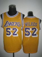 Jerseys Factory Cheap Lakers #52 Jamaal Wilkes Yellow Throwback