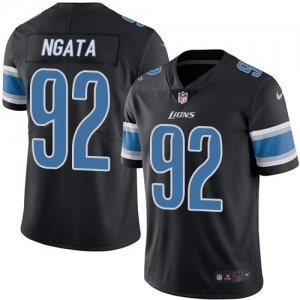 Jerseys Factory Cheap Nike Lions #92 Haloti Ngata Black Men's St