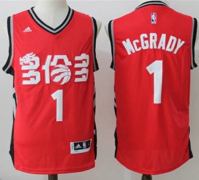 Jerseys Factory Cheap Raptors #1 Tracy Mcgrady Red Slate Chinese