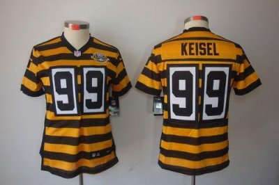Jerseys Factory Cheap Nike Steelers #99 Brett Keisel Yellow/Blac