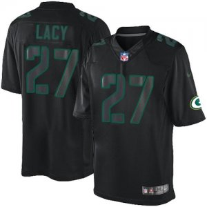 Jerseys Factory Cheap Nike Packers #27 Eddie Lacy Black Men's St