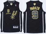 Jerseys Factory Cheap Spurs #9 Tony Parker Black(Gold No.) Champ