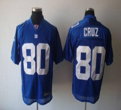 Jerseys Factory Cheap Giants #80 Victor Cruz Blue Embroidered Yo