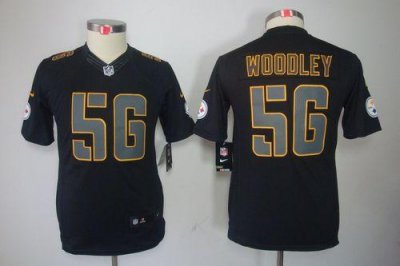 Jerseys Factory Cheap Nike Steelers #56 LaMarr Woodley Black Imp