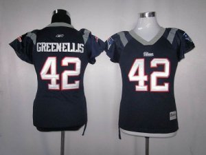 Jerseys Factory Cheap Patriots #42 Green-Ellis Blue Women's Fiel