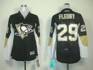 Jerseys Factory Cheap Penguins #29 Andre Fleury Black Women's Ho