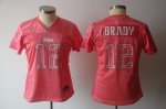 Jerseys Factory Cheap Patriots #12 Tom Brady Red Women's Sweethe