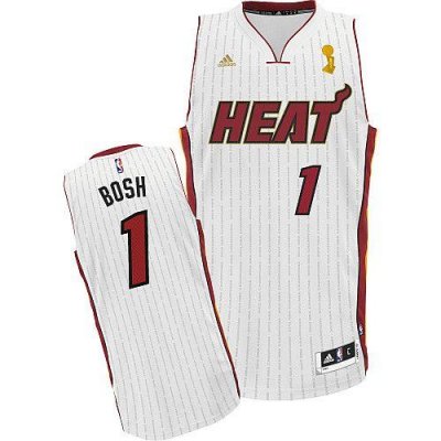 Jerseys Factory Cheap Heat #1 Chris Bosh White 2012 Champions Ri